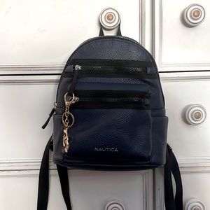 A mini blue Nautica back pack.